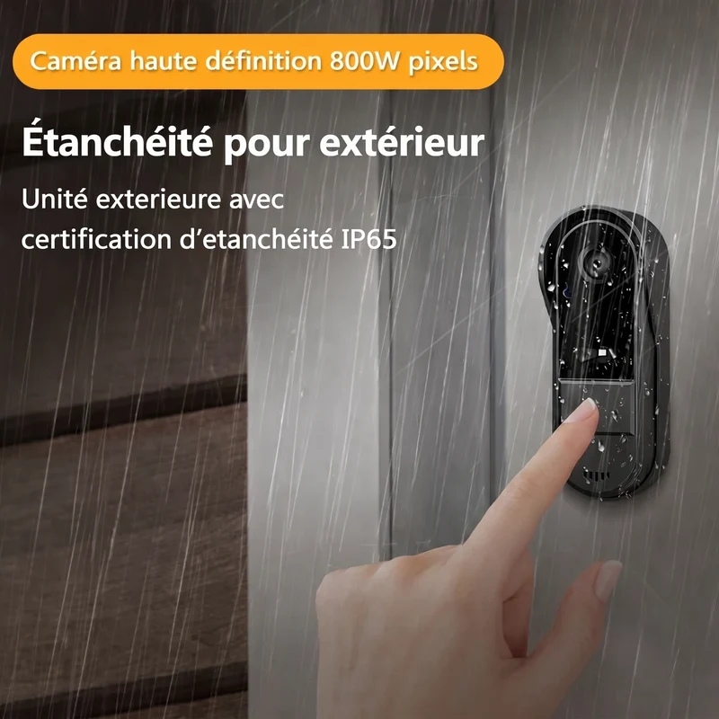Sonnette Vidéo Keynoxy™ Guard : HD, Sans Fil & Carillon