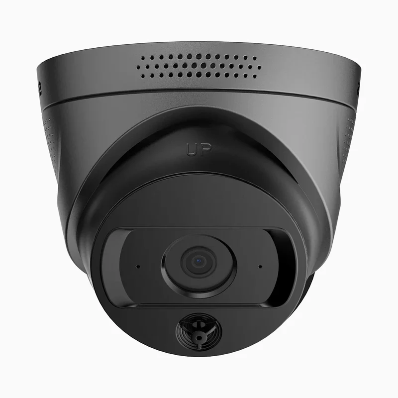 Caméra de sécurité IA 4 MP avec détection d’incendie, fumée et flammes, alerte de température, audio bidirectionnel, vision infrarouge 30 m, PoE / DC 12 V, étanchéité IP67