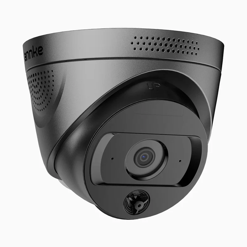 Caméra de sécurité IA 4 MP avec détection d’incendie, fumée et flammes, alerte de température, audio bidirectionnel, vision infrarouge 30 m, PoE / DC 12 V, étanchéité IP67