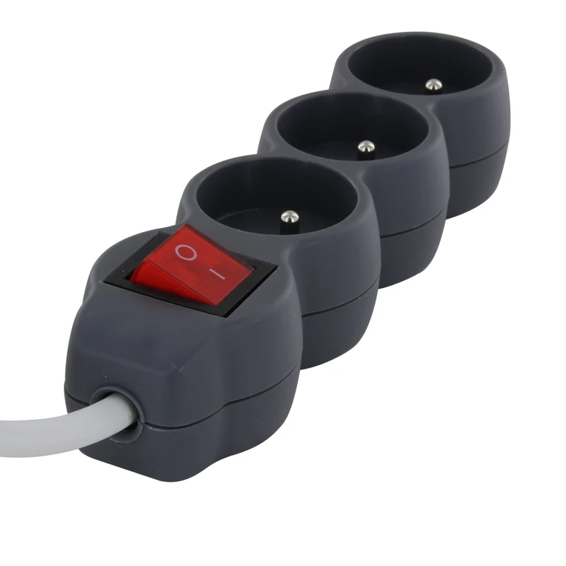 Power strip 3 x 16 A - 1.5 m - White/Grey