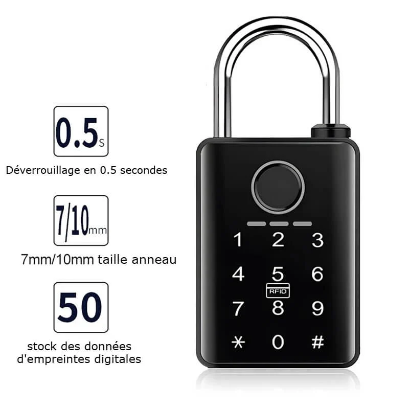Cadenas Connecté Keynoxy™ Lock : Empreinte & Bluetooth