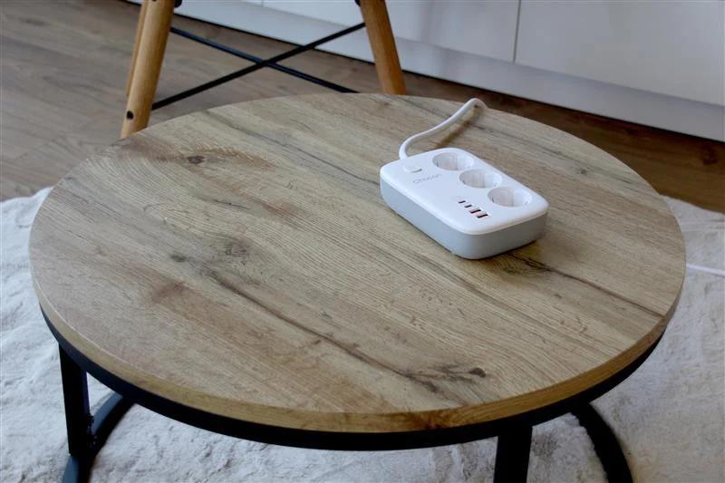 Compact 1.50m power strip with 3 x 16A Schuko, 2USB-C and 2USB-A sockets + switch - Fast charge