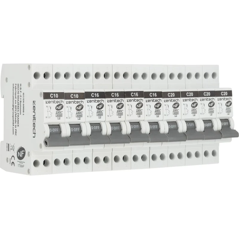 Pack de disjoncteurs 10A + 16A + 20A - Zenitech