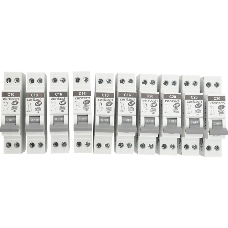 Pack de disjoncteurs 10A + 16A + 20A - Zenitech