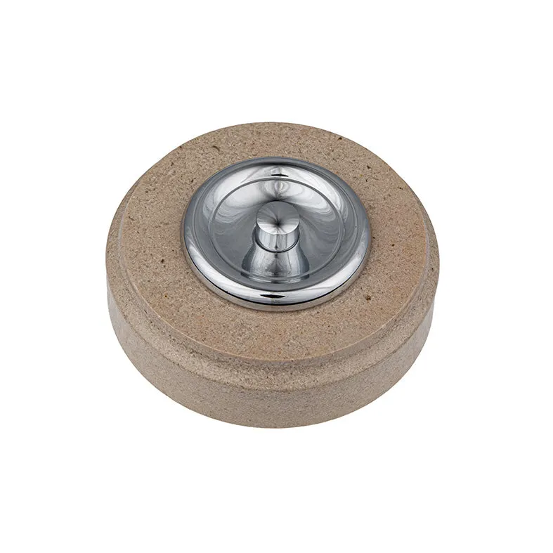 Sonnette filaire marbre royal beige collerette chrome