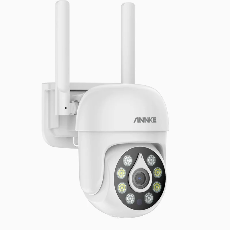 WPT500 - Caméra de Surveillance WiFi 5MP, 350° Pan & 90° Tilt, Détection Sonore et de Mouvement Humain, Vision Nocturne Couleur, Alarme à Touche Unique, Audio Bidirectionnel, Stockage Local Max. 128 Go & Cloud, Fonctionne avec Alexa
