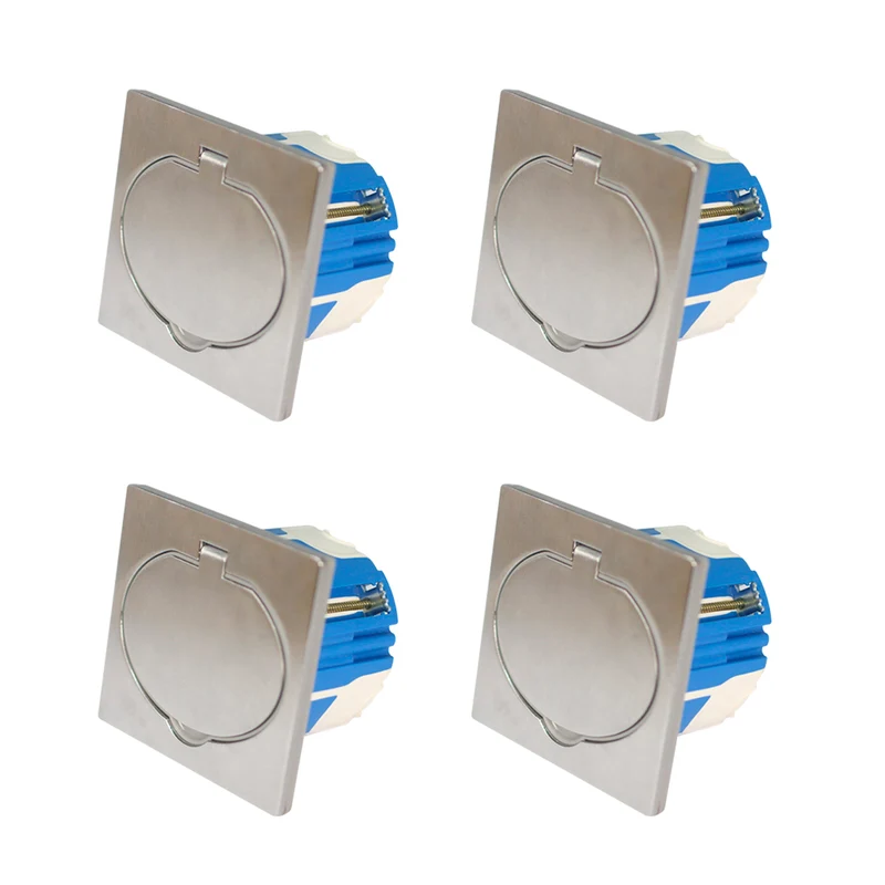 Prise de sol 2P+T IP44 aluminium brossé - Zenitech