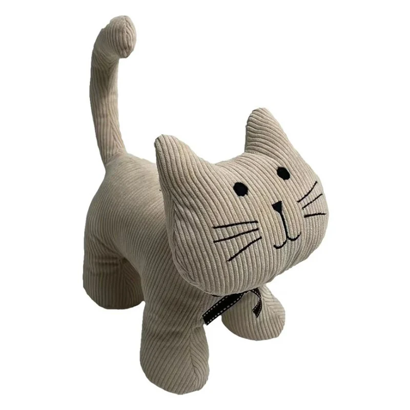 Butoir de porte en forme de Chat, beige pâle
