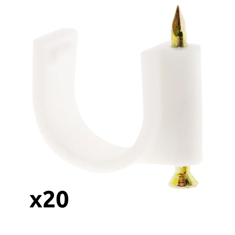 Lot de 20 crochets de fixation - Zenitech