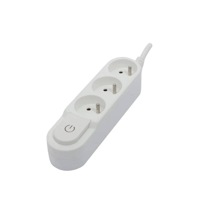 Stylish power strip 3 x 16 A with switch - 1.5 m - White