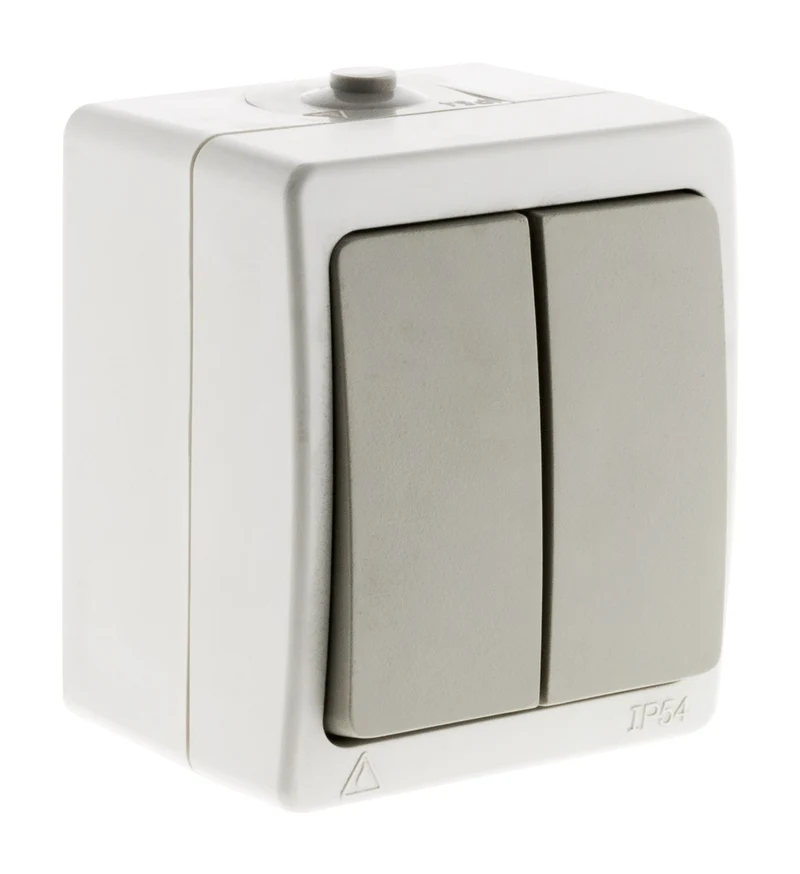 Double interrupteur va-et-vient IP54 - Zenitech