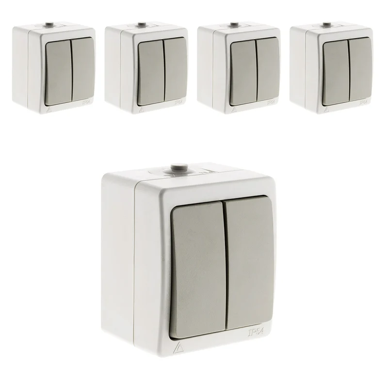 Double interrupteur va-et-vient IP54 - Zenitech