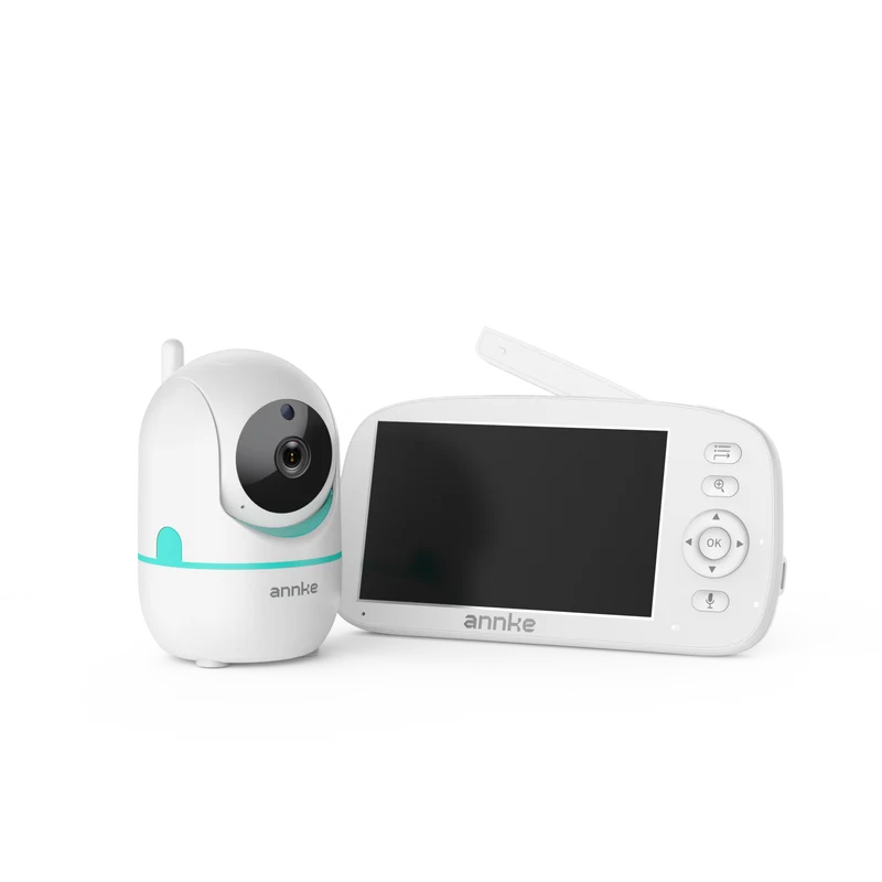 Tivonas CV50 Babyphone sans fil pour intérieur avec caméra 1080p HD, écran 5", audio bidirectionnel, VOX, détection de voix et température, rappel de repas, caméra panoramique 360° avec zoom 2×, batterie 5000mAh