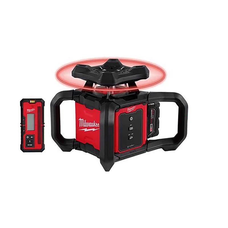 Kit de niveau laser rotatif extérieur rouge M18 avec récepteur
