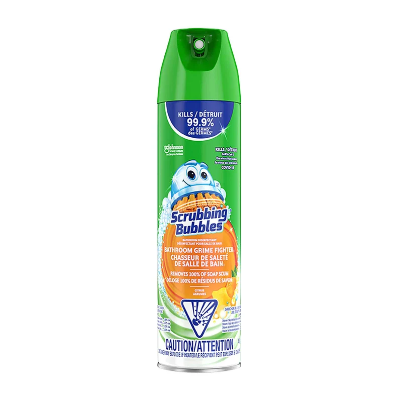 Nettoyant de salle de bain en aérosol avec parfum d'agrumes Scubbing Bubbles, 623 g