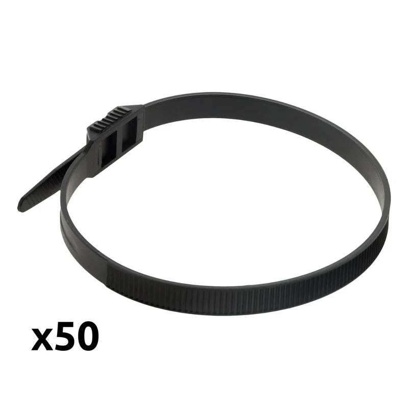 Lot de colliers de câblage 9x 260mm noir - Zenitech