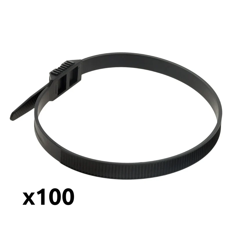 Lot de colliers de câblage 9x 260mm noir - Zenitech