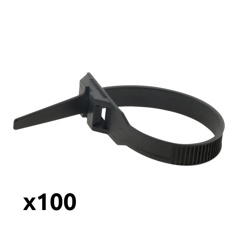 Lot de colliers de câblage 9x 180mm noir - Zenitech