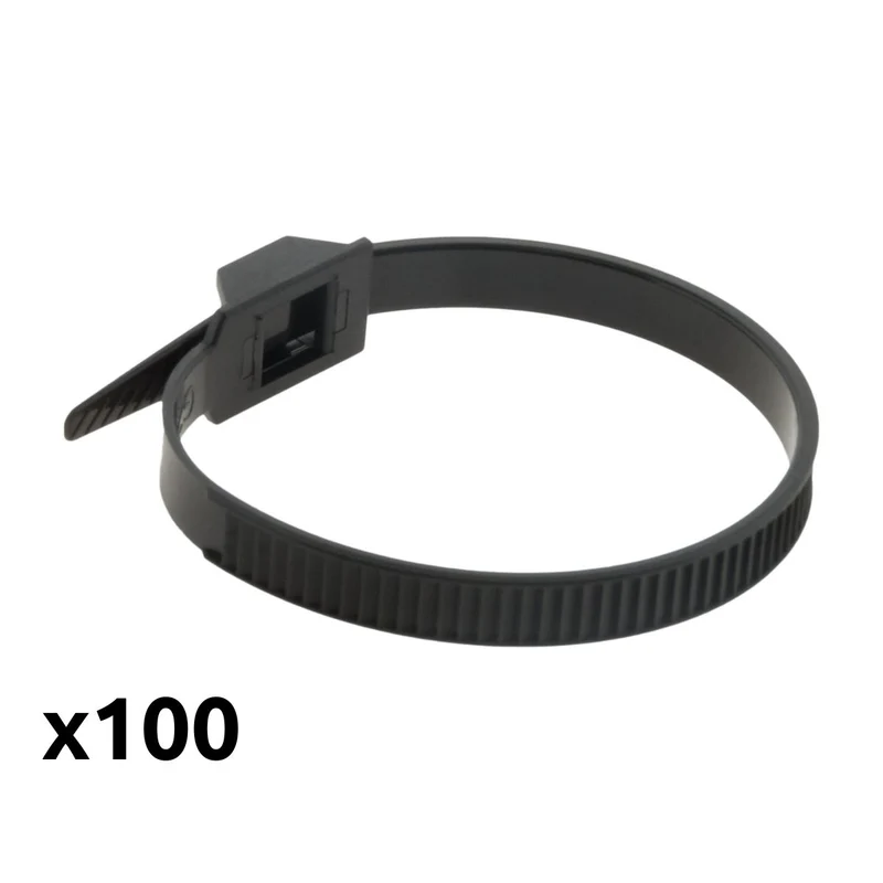 Lot de colliers de câblage 6x114mm noir - Zenitech