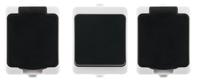 Lot interrupteur va et vient + 2 prises 2P+T IP54 - Zenitech