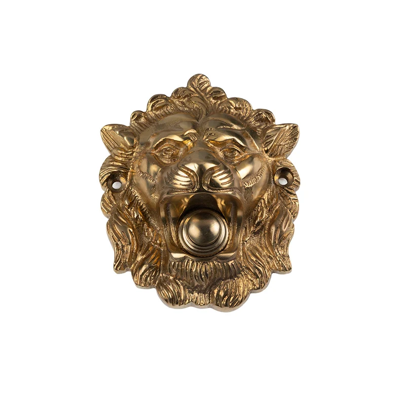 Sonnette Tête de Lion laiton vieilli