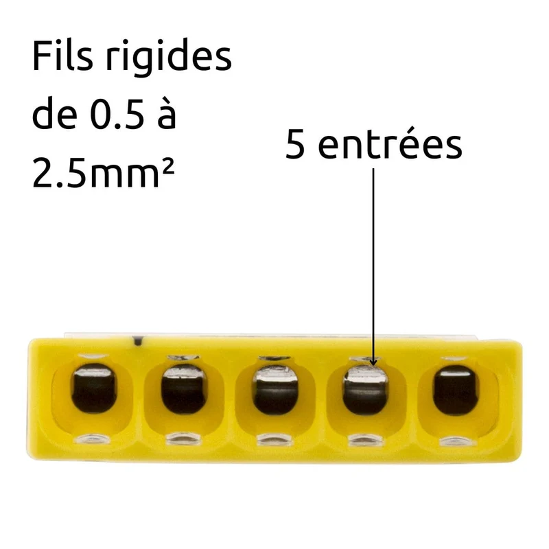 Lot de 10/15 bornes S2273 - 2/3/5/8 conducteurs 2.5mm² - Wago