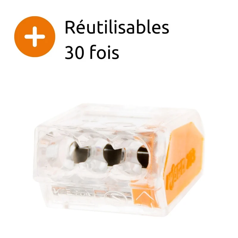 Mini borne S2273 avec 2/3/5/8 entrées et conducteurs 2,5mm² - Wago