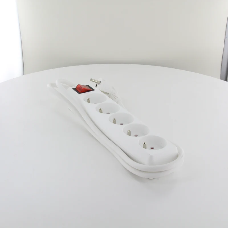 Power strip 5 x 16 A with switch - 1,5 m - White (FR)