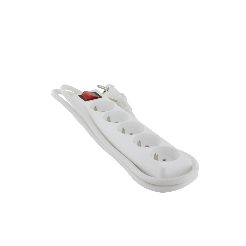 Power strip 5 x 16 A with switch - 1,5 m - White (FR)