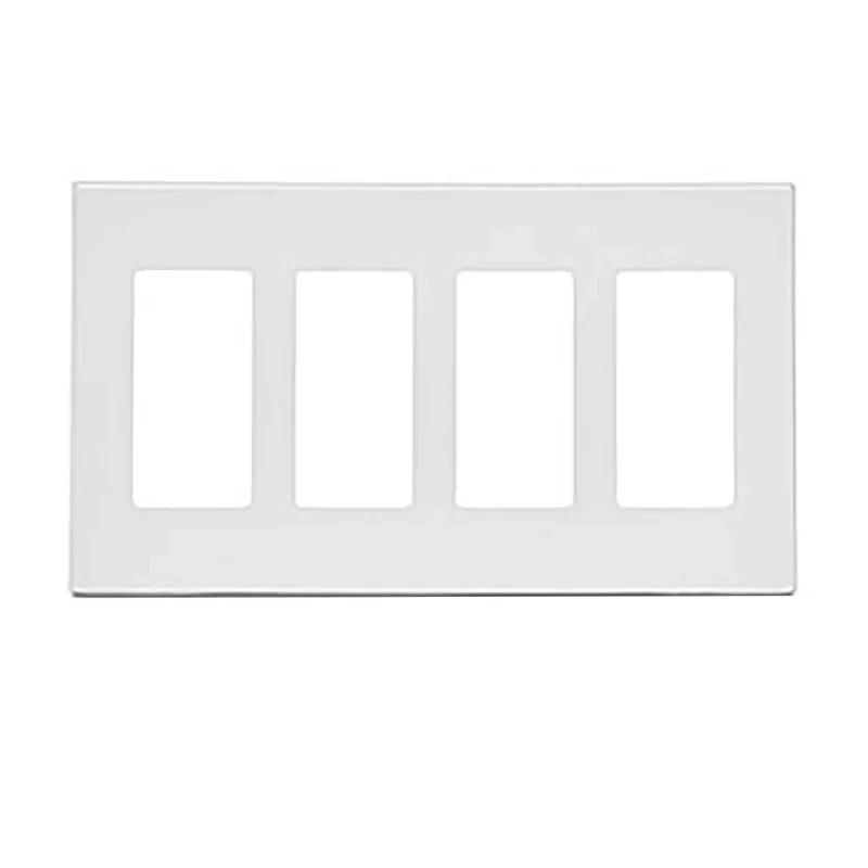 Plaque murale Decora sans vis pour 4 dispositifs, blanc