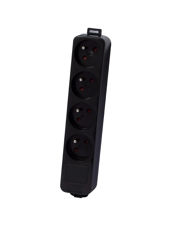 Power strip without cable 4 x 16 A - Black
