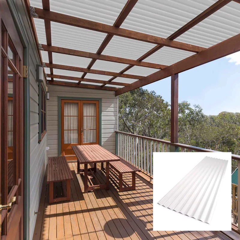 Panneau ondulé de toiture Palruf de 24" x 12', blanc