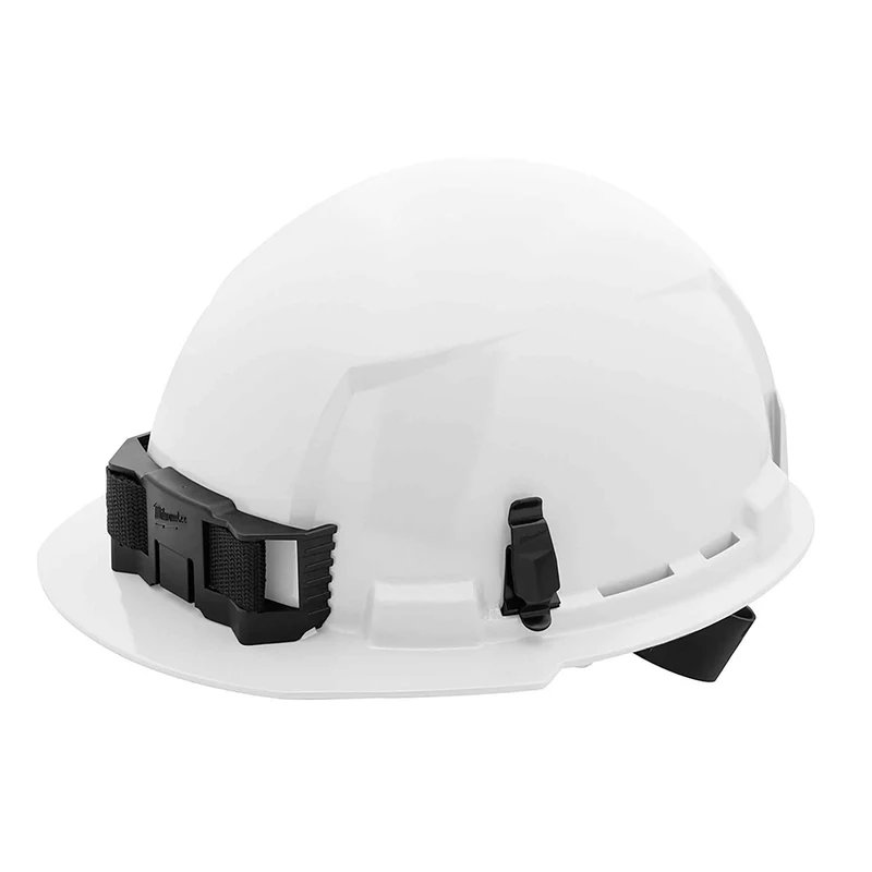 Casque de sécurité à bord avant avec suspension à cliquet 4 points, blanc