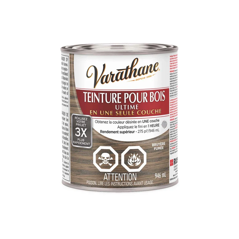 Teinture pour bois Ultime bruyère fumée, 946 ml