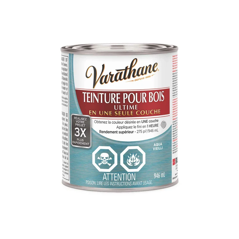 Teinture pour bois Ultime aqua vieilli, 946 ml