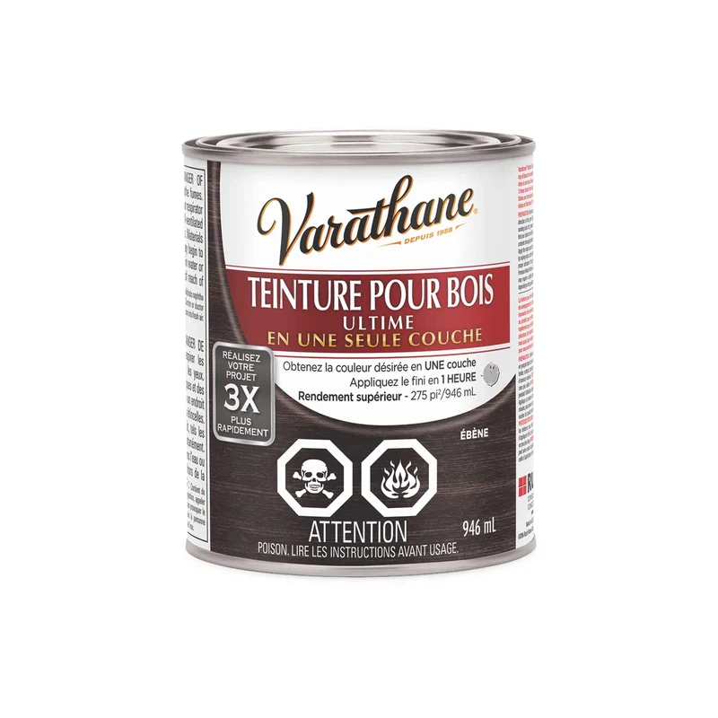 Teinture pour bois Ultime ébène, 946 ml