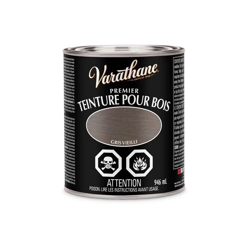 Teinture Premier pour bois gris vieilli, 946 ml