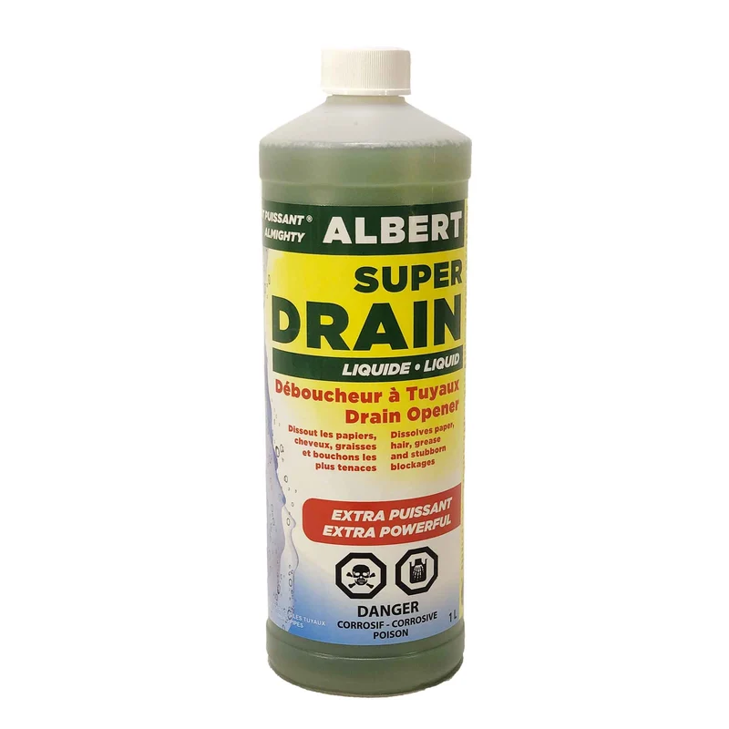 Déboucheur à tuyaux liquide extra puissant Super Drain, 1 L