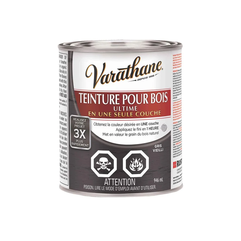 Teinture pour bois Ultime gris vieilli, 946 ml