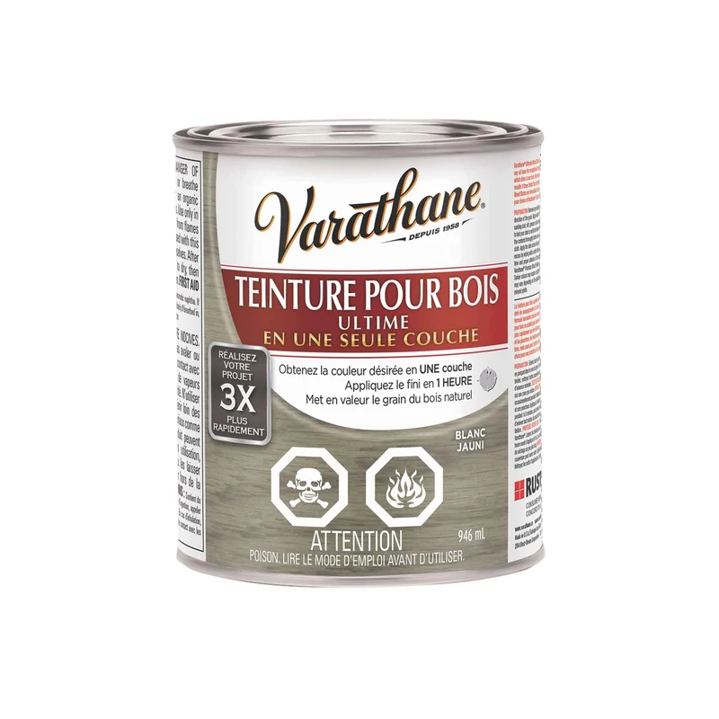 Teinture pour bois Ultime blanc jauni, 946 ml