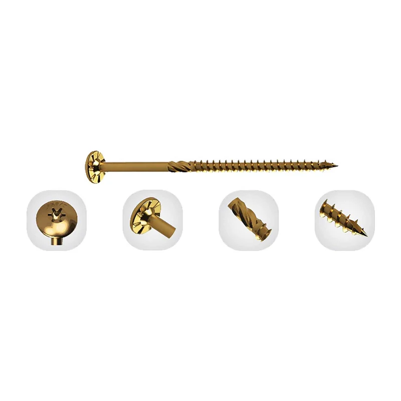 Vis de construction U2 Fasteners, 3/8" x 3-3/8" (40 unités)