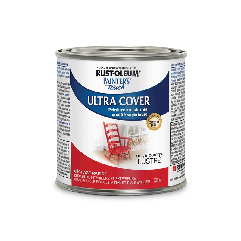 Peinture Painter's Touch au latex de qualité supérieure rouge pomme lustré, 236 ml