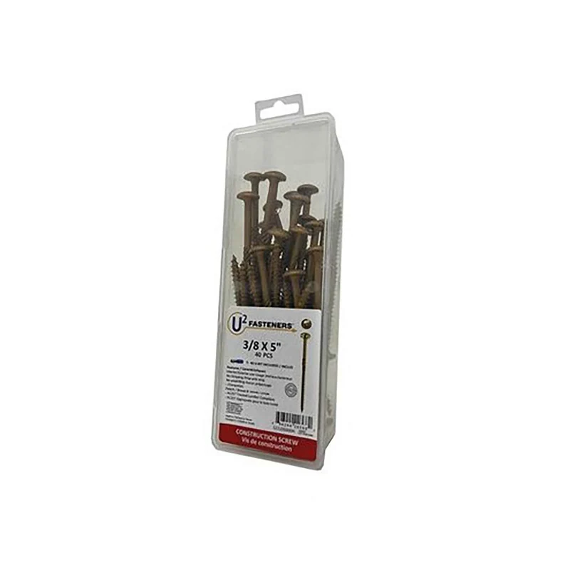 Vis de construction U2 Fasteners, 3/8" x 5" (40 unités)