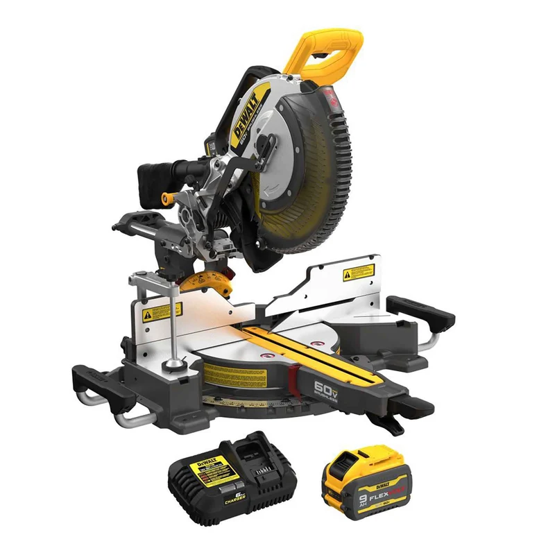 Scie à onglet coulissante à double biseau sans balai Flexvolt 60 V Max, 12"