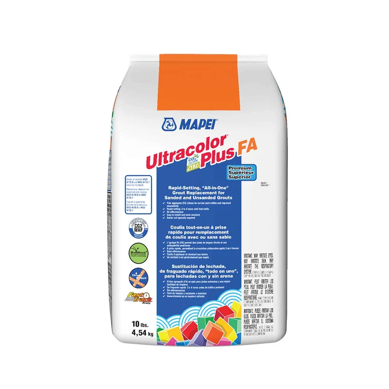 Coulis tout-en-un à prise rapide pour remplacement de coulis avec ou sans sable Ultracolor Plus FA de 10 lb, moisson #6