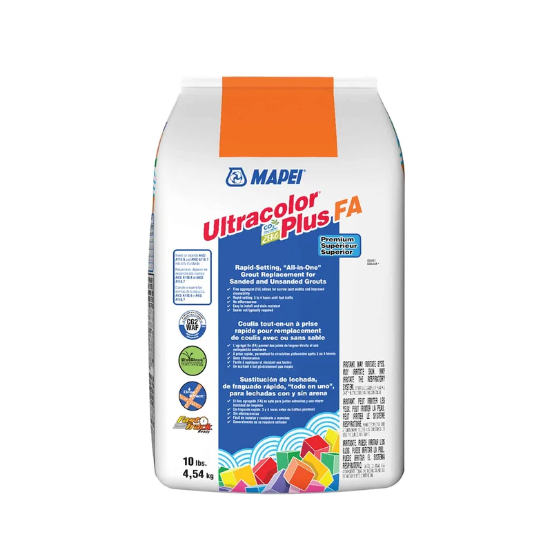 Coulis tout-en-un à prise rapide pour remplacement de coulis avec ou sans sable Ultracolor Plus FA de 10 lb, avalanche #38