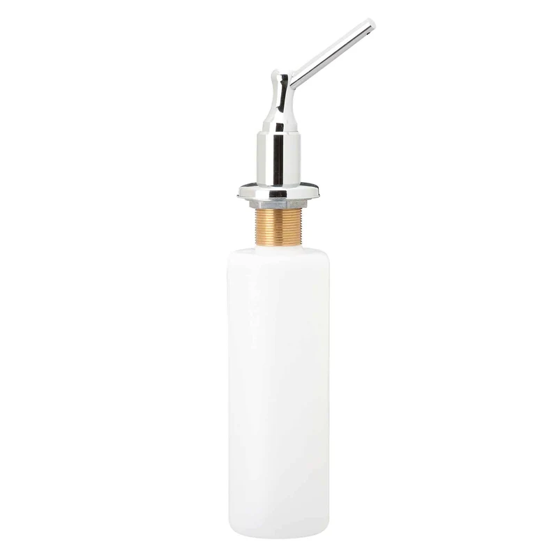 Distributeur de savon ou de lotion chromé à installation sous plan, 591 ml