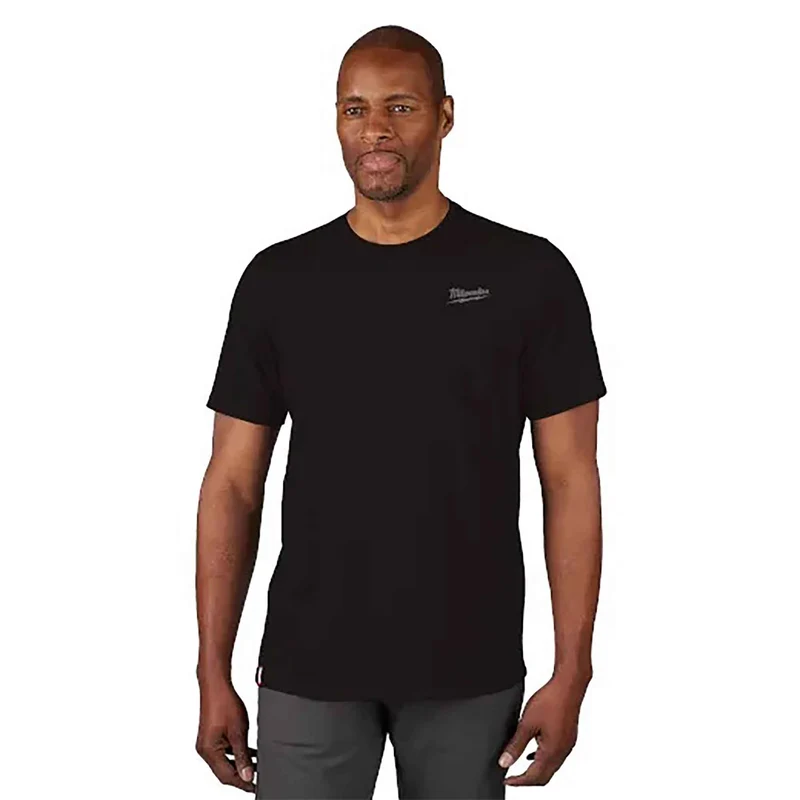Chandail de travail hybride à manches courtes pour homme, noir (T-grand)