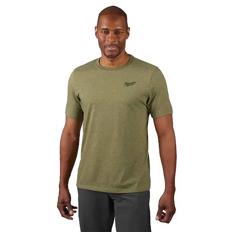 Chandail de travail hybride à manches courtes pour homme, vert (grand)