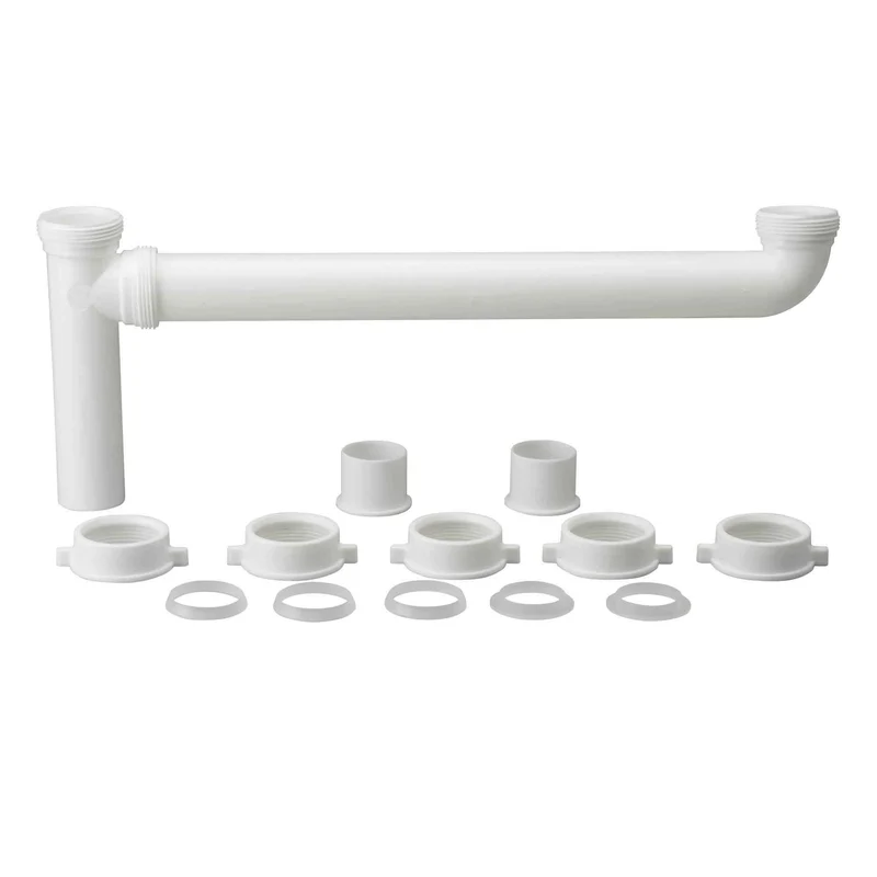 Drain double pour éviers de cuisine avec sortie à l’extrémité, 1-1/2'' x 16''